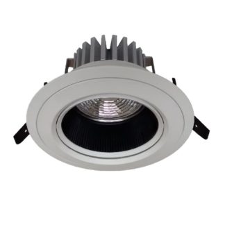 Downlight led comercial 20w redondo de embutir